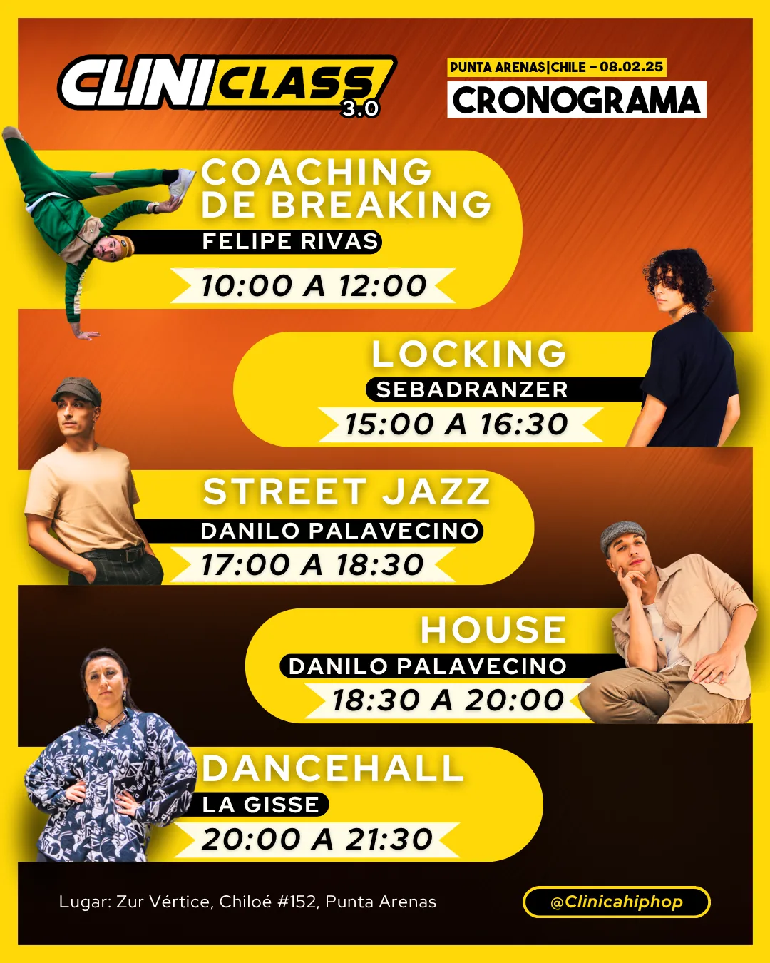 Flyer CliniClass 3.0 — programa del día