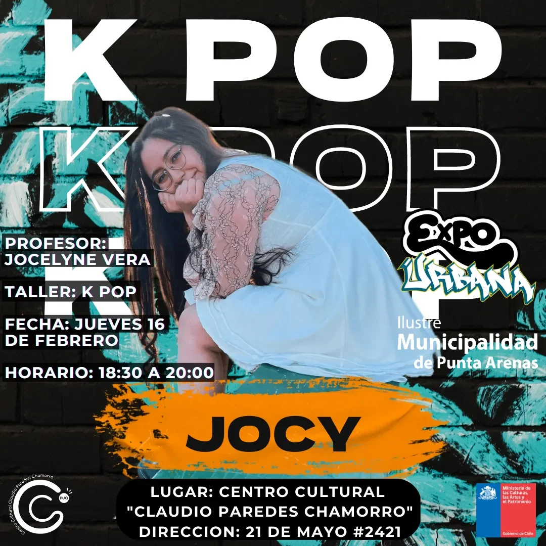 Flyer K-Pop con JOCY (Jocelyne Vera) — jueves 16 de febrero