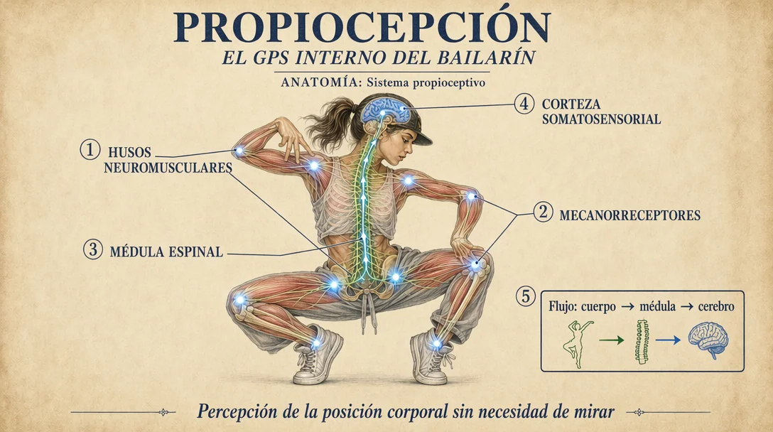 Lámina anatómica de propiocepción