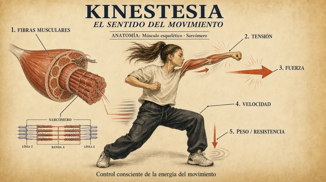 Lámina anatómica de kinestesia