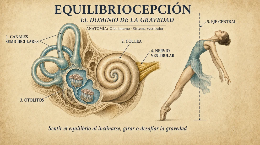 Lámina anatómica de equilibriocepción